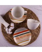 2 Tasses à café avec soucoupes en Porcelaine multicolores