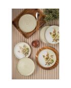 6 Assiettes dessert en Porcelaine multicolores - D.19 cm