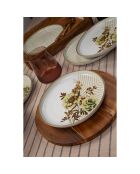 6 Assiettes dessert en Porcelaine multicolores - D.19 cm