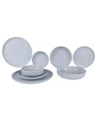 Service de table en Porcelaine gris - 8 pièces