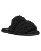 Mules fourrées Laine Maxi Curly Scuffetta noires