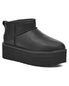 Boots fourrées Laine en Cuir Classic Mini Platform noires