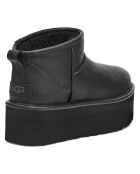 Boots fourrées Laine en Cuir Classic Mini Platform noires