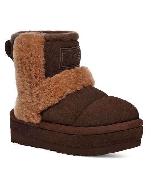 Boots fourrées Laine en Velours de Cuir Classic Chillapeak marron