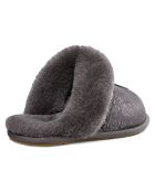 Chaussons fourrés Laine en Velours de Cuir Scuffette Matte Marble gris