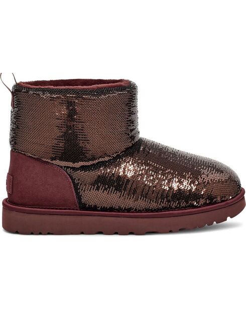 Boots fourrées Laine Classic Mirror Ball marron