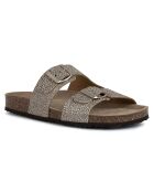 Briona gouden leren sandalen