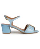 Sandales en Cuir Eraklia bleues - Talon 6 cm