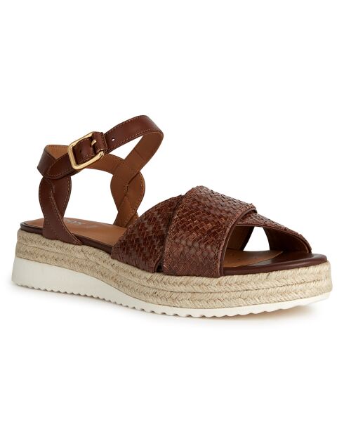 Sandales en Cuir Eolie marron - Talon 5.5 cm