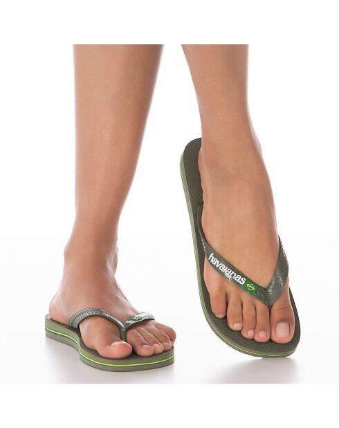 Tongs Brasil Logo kaki