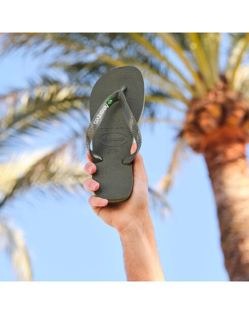 Tongs Brasil Logo kaki