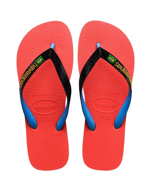 Tongs Brasil Mix rouge orangé