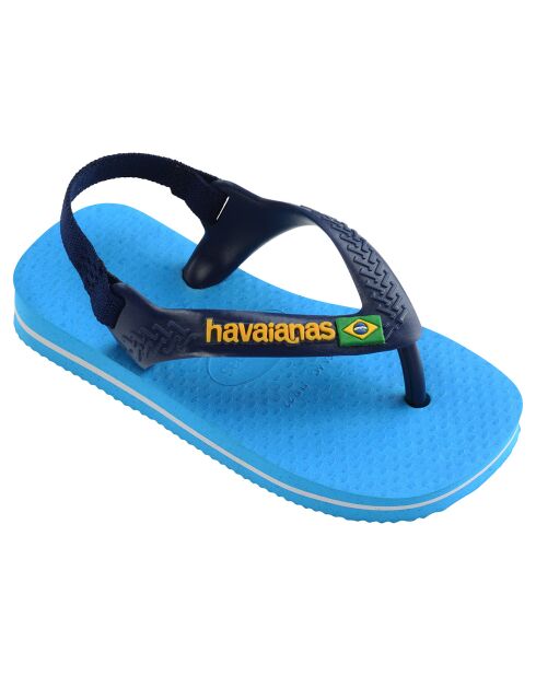 Tongs Brasil Logo II bleues