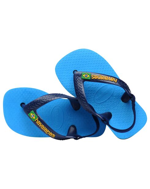 Tongs Brasil Logo II bleues