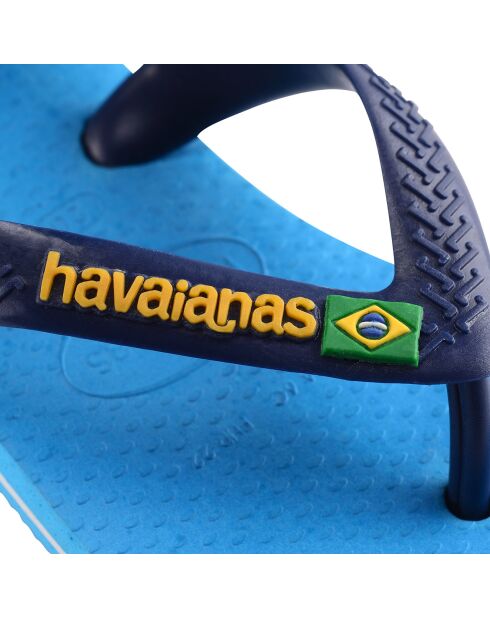 Tongs Brasil Logo II bleues
