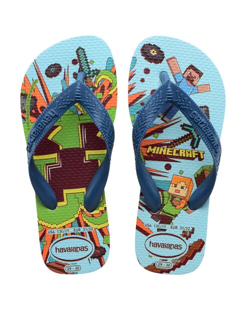 Tongs Minecraft bleu/multicolore