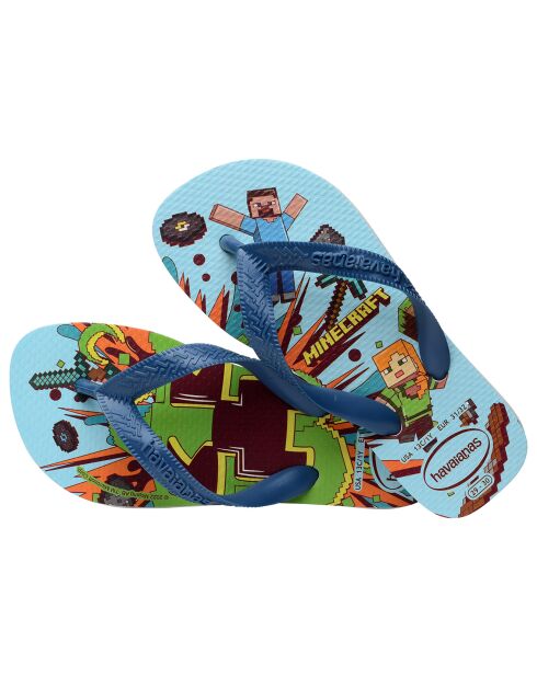 Tongs Minecraft bleu/multicolore