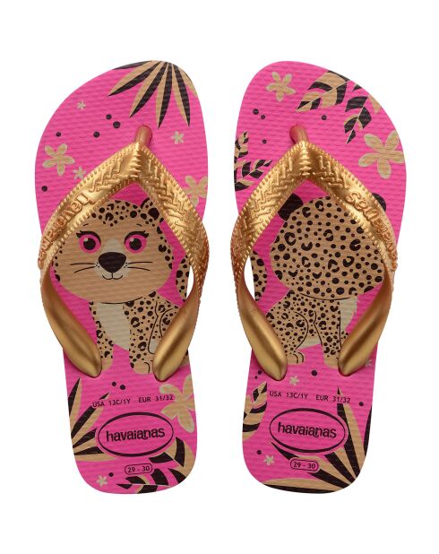 Tongs Top Pets rose/doré