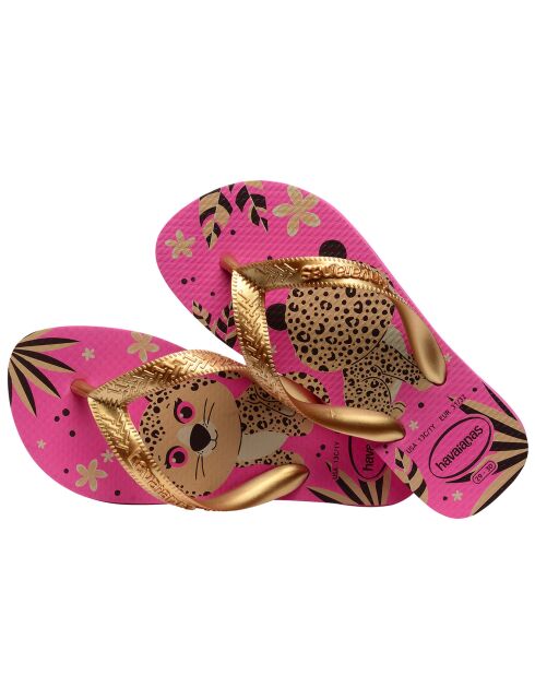 Tongs Top Pets rose/doré