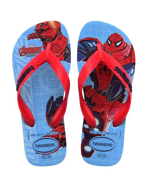 Tongs Top Marvel II bleu/rouge