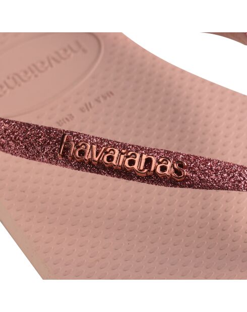 Tongs Slim Glitter II roses