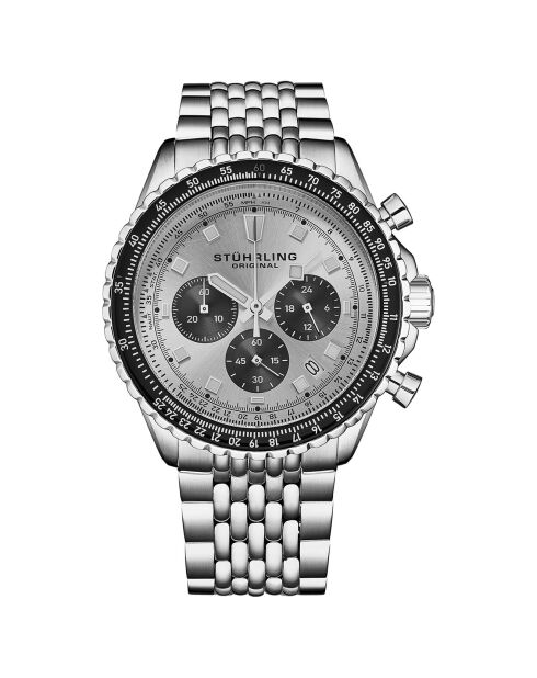 Montre Homme en Acier Quartz Monaco argentée