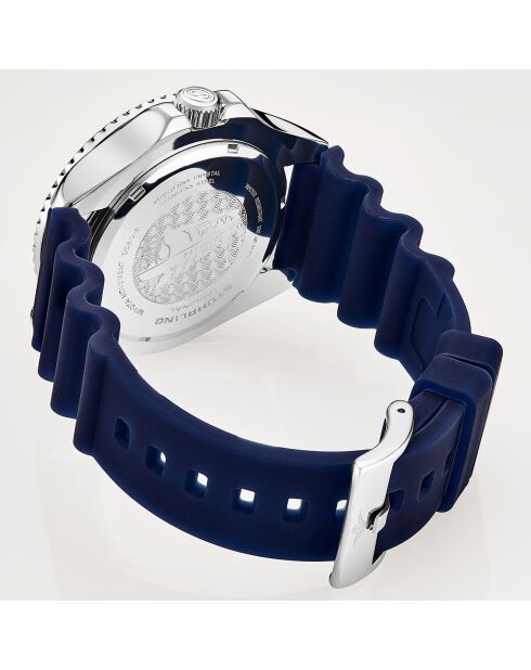 Montre Homme en Caoutchouc Quartz Aquadiver bleue