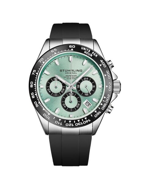 Montre Homme en Caoutchouc Mecaquartz Monaco noire