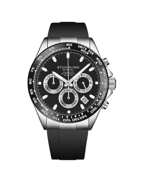 Montre Homme en Caoutchouc Mecaquartz Monaco noire