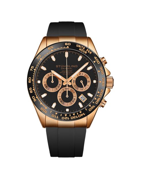 Montre Homme en Caoutchouc Mecaquartz Monaco noire