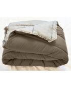Couette Bicolore Taupe /beige taupe/beige