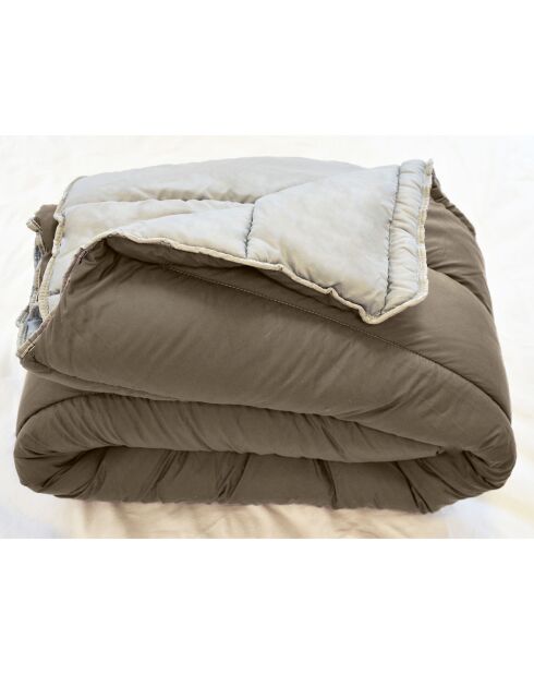 Couette Bicolore Taupe /beige taupe/beige