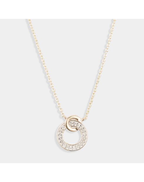 Collier Soul Diamants 0.08 ct or jaune