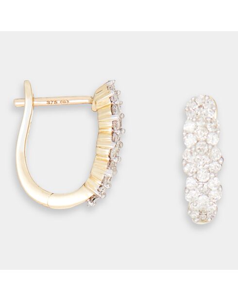 Boucles d'oreilles Merveilles de Lumières Diamants 0.50 ct or jaune