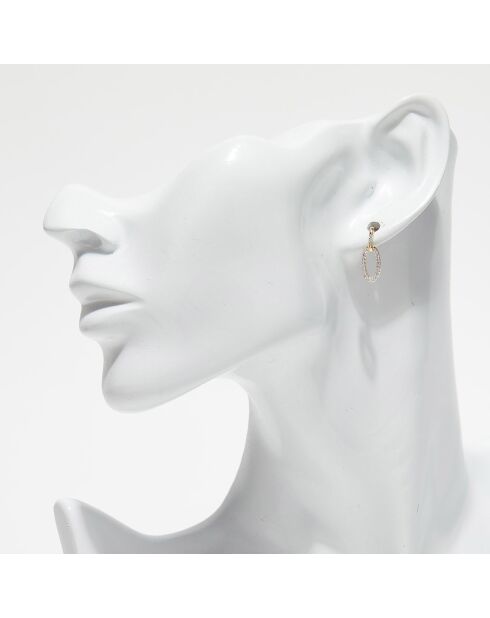 Boucles d'oreilles Éclat Soyeux Diamants 0.20 ct or jaune