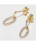 Boucles d'oreilles Éclat Soyeux Diamants 0.20 ct or jaune