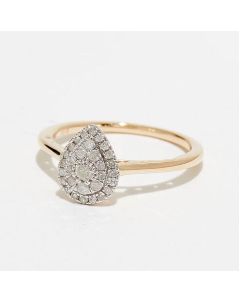 Bague Fusion Diamants 0.28 ct or jaune