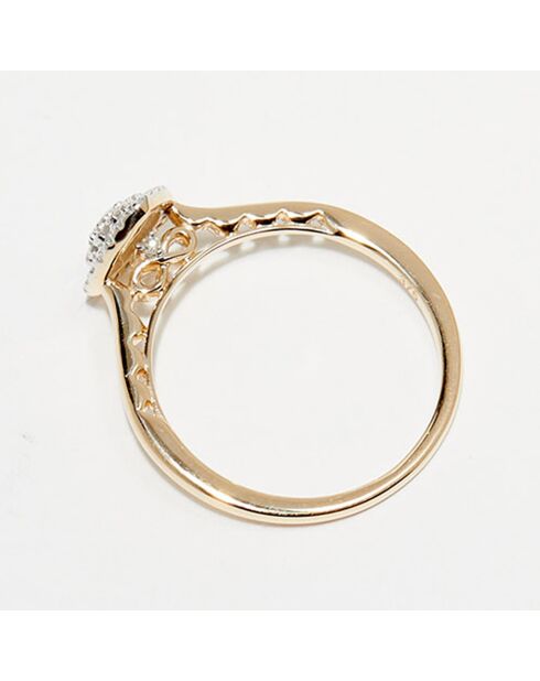 Bague Fusion Diamants 0.28 ct or jaune