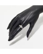 Bague Divine Diamants 0.25 ct & Topaze blanche 0.18 ct or blanc