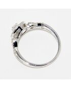 Bague Divine Diamants 0.25 ct & Topaze blanche 0.18 ct or blanc