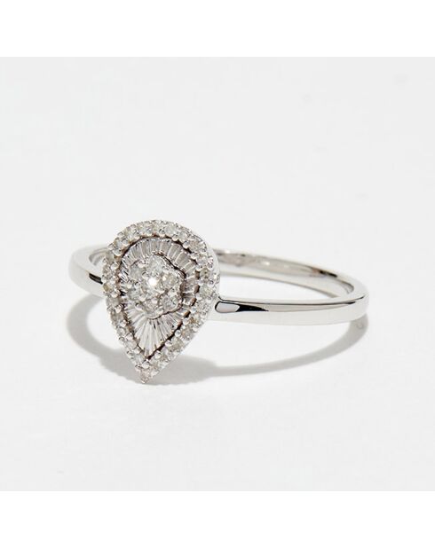 Bague Étoile Céleste Diamants 0.14 ct or blanc