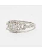 Bague Unique Diamants 0.54 ct or blanc