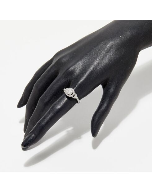 Bague Unique Diamants 0.54 ct or blanc