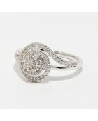 Bague Tourbillon Diamants 0.42 ct or blanc