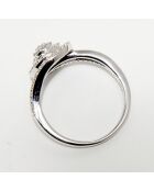 Bague Tourbillon Diamants 0.42 ct or blanc