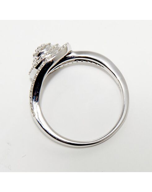 Bague Tourbillon Diamants 0.42 ct or blanc