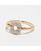 Tijdelijke diamanten 0,17 kt geelgouden ring