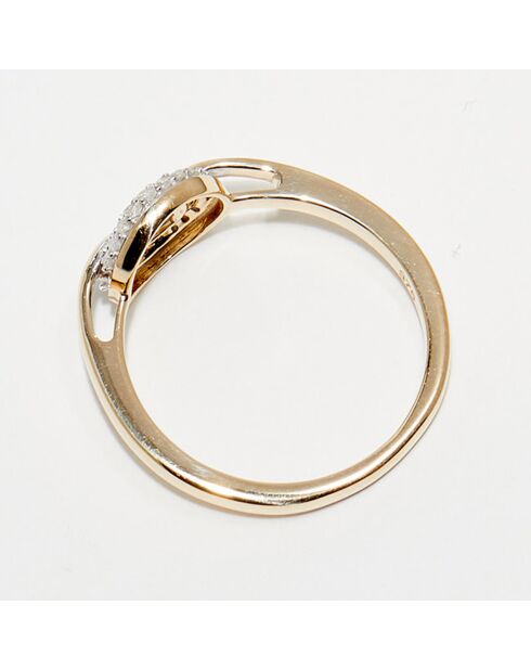 Tijdelijke diamanten 0,17 kt geelgouden ring