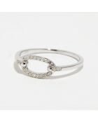 Bague Éclat Soyeux Diamants 0.10 ct or blanc