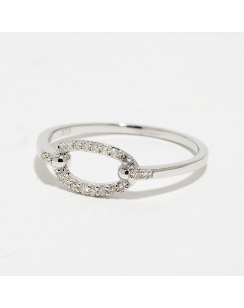 Bague Éclat Soyeux Diamants 0.10 ct or blanc